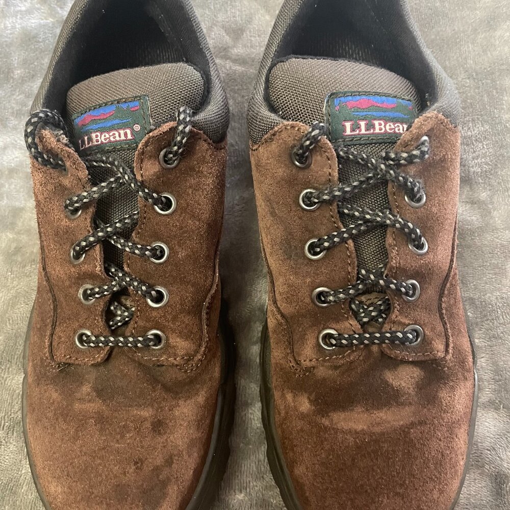 L.L.Bean Vintage Women’s Brown Leather Hiking Trail Shoes Size 9M Made in Portug